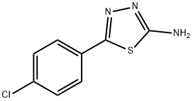 2-氨基-5-(4-氯苯基)-1,3,4-噻二唑 结构式