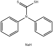 二苯基二硫代氨基甲酸钠( 结构式