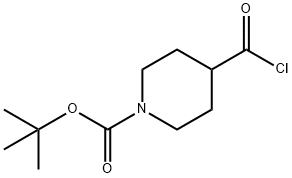 4-(氯羰基)-哌啶-1-甲酸叔丁酯 结构式
