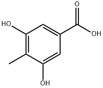 3,5-二羟基-4-甲基苯甲酸 结构式