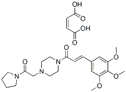 1-[(pyrrolidin-1-ylcarbonyl)methyl]-4-(3,4,5-trimethoxycinnamoyl)piperazine maleate 结构式