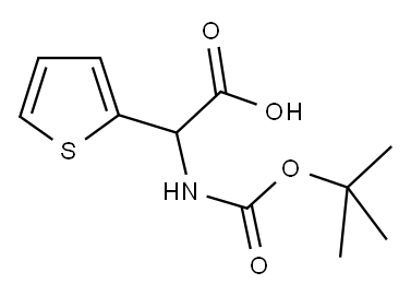 芴甲氧羰基-D-2-(2 - 噻吩基)甘氨酸 结构式