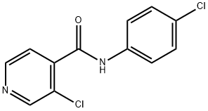 3-Chloro-N-(4-chlorophenyl)-4-pyridinecarboxamide 结构式