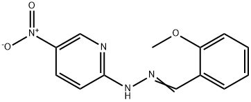 N-[(2-methoxyphenyl)methylideneamino]-5-nitro-pyridin-2-amine 结构式