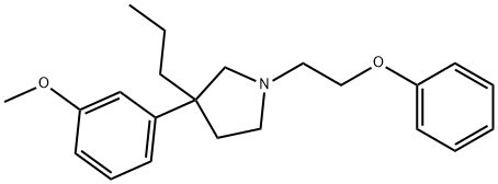 3-(m-Methoxyphenyl)-1-(2-phenoxyethyl)-3-propylpyrrolidine 结构式