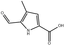 1H-Pyrrole-2-carboxylic acid, 5-formyl-4-methyl- (9CI) 结构式