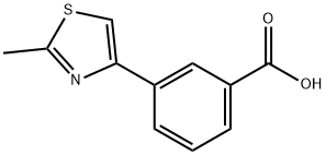 3-(2-甲基-1,3-噻唑-4-基)苯甲酸 结构式