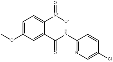 N-(5-氯-2-吡啶基)-5-甲氧基-2-硝基苯甲酰胺 结构式