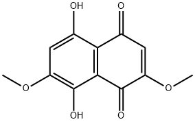 5,8-Dihydroxy-2,7-dimethoxy-1,4-naphthoquinone 结构式