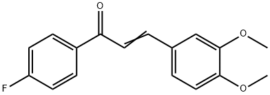 3,4-二甲氧基-4′-氟查尔酮 结构式