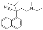 alpha-(2-(N-Ethyl-N-methylamino)ethyl)-alpha-isopropyl-1-naphthaleneac etonitrile 结构式