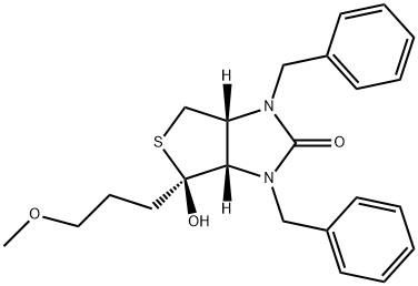 [3aS-(3aalpha,4alpha,6aalpha)]-1,3-dibenzyltetrahydro-4-hydroxy-4-(3-methoxypropyl)-1H-thieno[3,4-d]imidazol-2(3H)-one 结构式