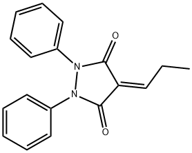 1,2-Diphenyl-4-propylidene-3,5-pyrazolidinedione 结构式