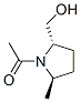 2-Pyrrolidinemethanol, 1-acetyl-5-methyl-, trans- (8CI) 结构式