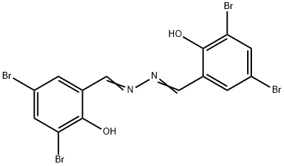 3,5-Dibromosalicylaldehyde [(3,5-dibromo-2-hydroxyphenyl)methylene]hydrazone 结构式