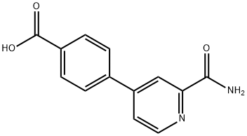 4-(2-Carbamoylpyridin-4-yl)benzoic acid 结构式