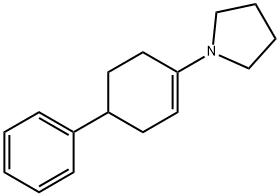 1-(4-PHENYLCYCLOHEX-1-ENYL)PYRROLIDINE 结构式