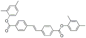 4,4'-Bis(2,4-dimethylphenyloxycarbonyl)stilbene 结构式