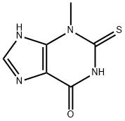 2-巯基-3-甲基-3H-嘌呤-6-(9H)-酮 结构式