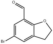 5-溴-2,3-二氢苯并[B]呋喃-7-甲醛 结构式