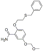 2-(2-benzylsulfanylethoxy)-5-(methoxymethoxy)benzamide 结构式