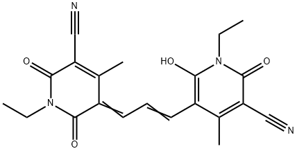 5-[3-(5-CYANO-1-ETHYL-1,6-DIHYDRO-2-HYDROXY-4-METHYL-6-OXO-3-PYRIDYL)ALLYLIDENE]-1-ETHYL-1,2,5,6-TET 结构式