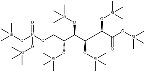 2-O,3-O,4-O,5-O-Tetrakis(trimethylsilyl)-6-O-[bis(trimethylsiloxy)phosphinyl]-D-gluconic acid trimethylsilyl ester 结构式
