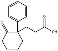 3-(2-氧代-1-苯基环己基)丙酸 结构式