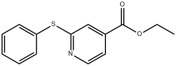 2-(PHENYLTHIO)-PYRIDINE-4-CARBOXYLIC ACID ETHYL ESTER 结构式