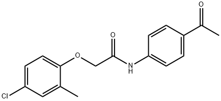 2-(4-氯-2-甲基-苯氧基)-N-(4-乙酰苯基)乙酰胺 结构式