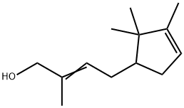 2-甲基-4-(2,2,3-三甲基-3-环戊烯-1-基)-2-丁烯-1-醇 结构式