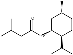 [1R-(1alpha,2beta,5alpha)]-2-isopropenyl-5-methylcyclohexyl isovalerate  结构式