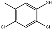 2,4-二氯-5-甲基-苯硫酚 结构式