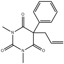 1,3-Dimethyl-5-phenyl-5-(2-propenyl)-2,4,6(1H,3H,5H)-pyrimidinetrione 结构式