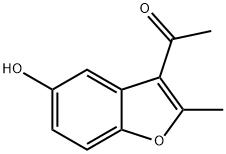 2-甲基-3-乙酰基-5-羟基苯并呋喃 结构式