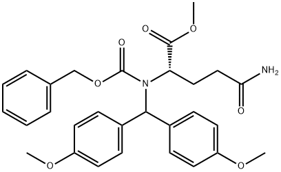 N-ALPHA CARBOBENZOXY-N-GAMMA-(4,4'-DIMETHOXY)BENZHYDRYL-L-GLUTAMINE ALPHA-METHYL ESTER 结构式