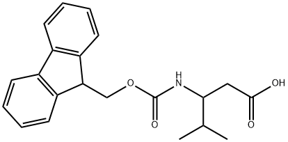 3-(FMOC-氨基)-4-甲基戊酸 结构式