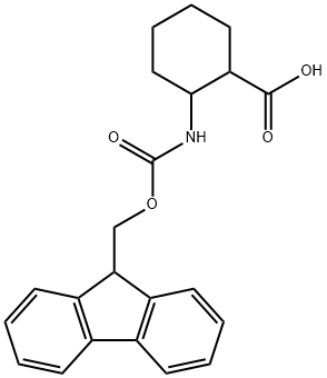 Cyclohexanecarboxylic acid, 2-[[(9H-fluoren-9-ylmethoxy)carbonyl]amino]- (9CI) 结构式