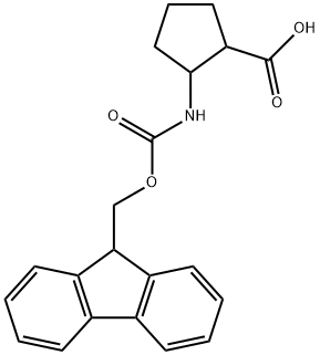 Cyclopentanecarboxylic acid, 2-[[(9H-fluoren-9-ylmethoxy)carbonyl]amino]- (9CI) 结构式