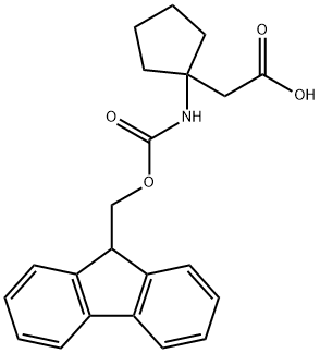 FMOC-1-氨基-环戊烷乙酸 结构式