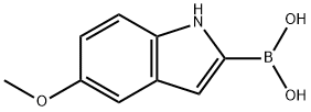 5-METHOXY-1H-INDOLE-2-BORONIC ACID 结构式