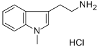 2-(1-甲基-1H-吲哚-3-基)乙烷-1-胺盐酸 结构式