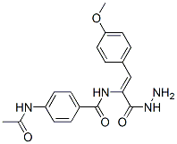 4-acetamido-N-[(Z)-1-(hydrazinecarbonyl)-2-(4-methoxyphenyl)ethenyl]be nzamide 结构式