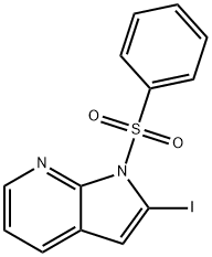 2-碘-1-苯磺酰基-7-氮杂吲哚 结构式