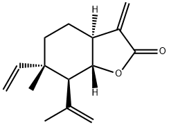 2(3H)-Benzofuranone, 6-ethenylhexahydro-6-methyl-3-methylene-7-(1-meth ylethenyl)-, [3aS-(3aalpha,6alpha,7beta,7abeta)]- 结构式