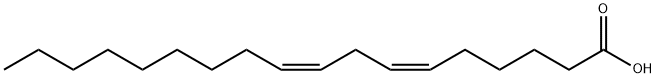 6(Z),9(Z)-十八碳二烯酸 结构式