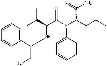 N-((RS)-2-HYDROXY-1-PHENYL-ETHYL)-VAL-LEU-ANILIDE 结构式
