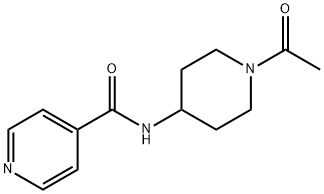 N-(1-Acetyl-4-piperidinyl)-4-pyridinecarboxamide 结构式