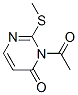 4(3H)-Pyrimidinone,  3-acetyl-2-(methylthio)- 结构式