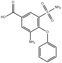 3-氨基-5-(氨基磺酰基)-4-苯氧基苯甲酸 结构式